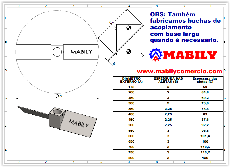 impelidor PTB 2 pas misturador agitador